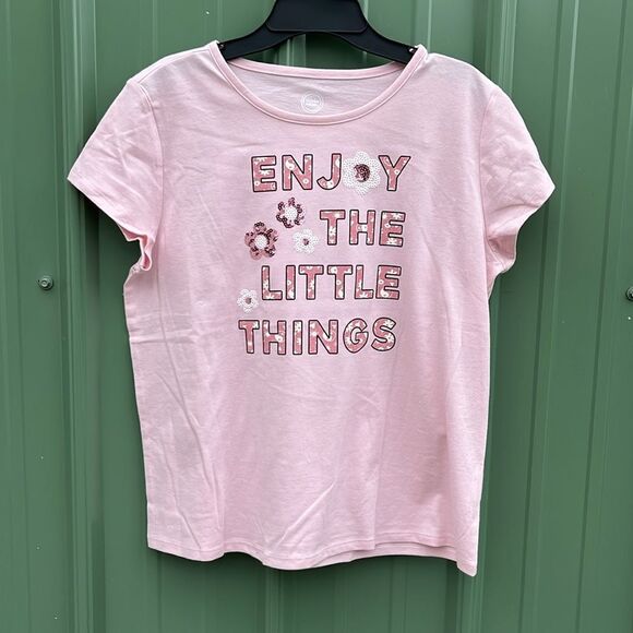 Girls Summer T-Shirt & Denim Shorts 2 Piece Set Size L - Picture 4 of 5